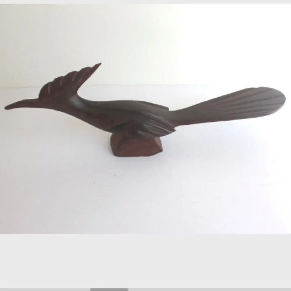 Mid Century Modern Wood Road Runner Roadrunner Handmade Made In Mexico